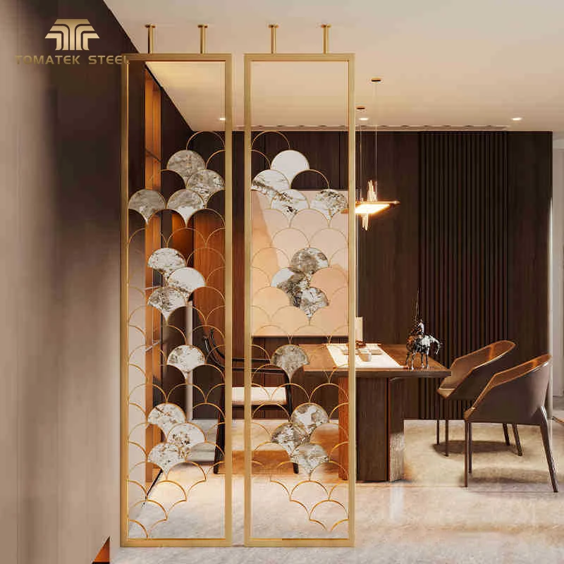 Customized Stainless Steel Divider Panels Laser Cut Screen Partition for Hotel Workshop Apartment-Modern Design Durable
