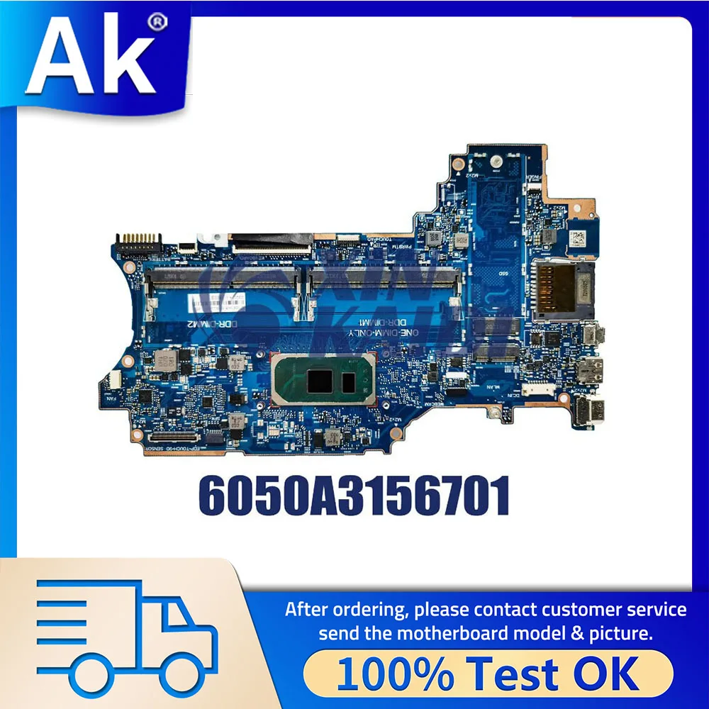 Laptop Systemboard For HP X360 14-DW L96510-601 L96511-601 Computer Mainboard i3 i5 10th Gen CPU 6050A3156701 Motherboard