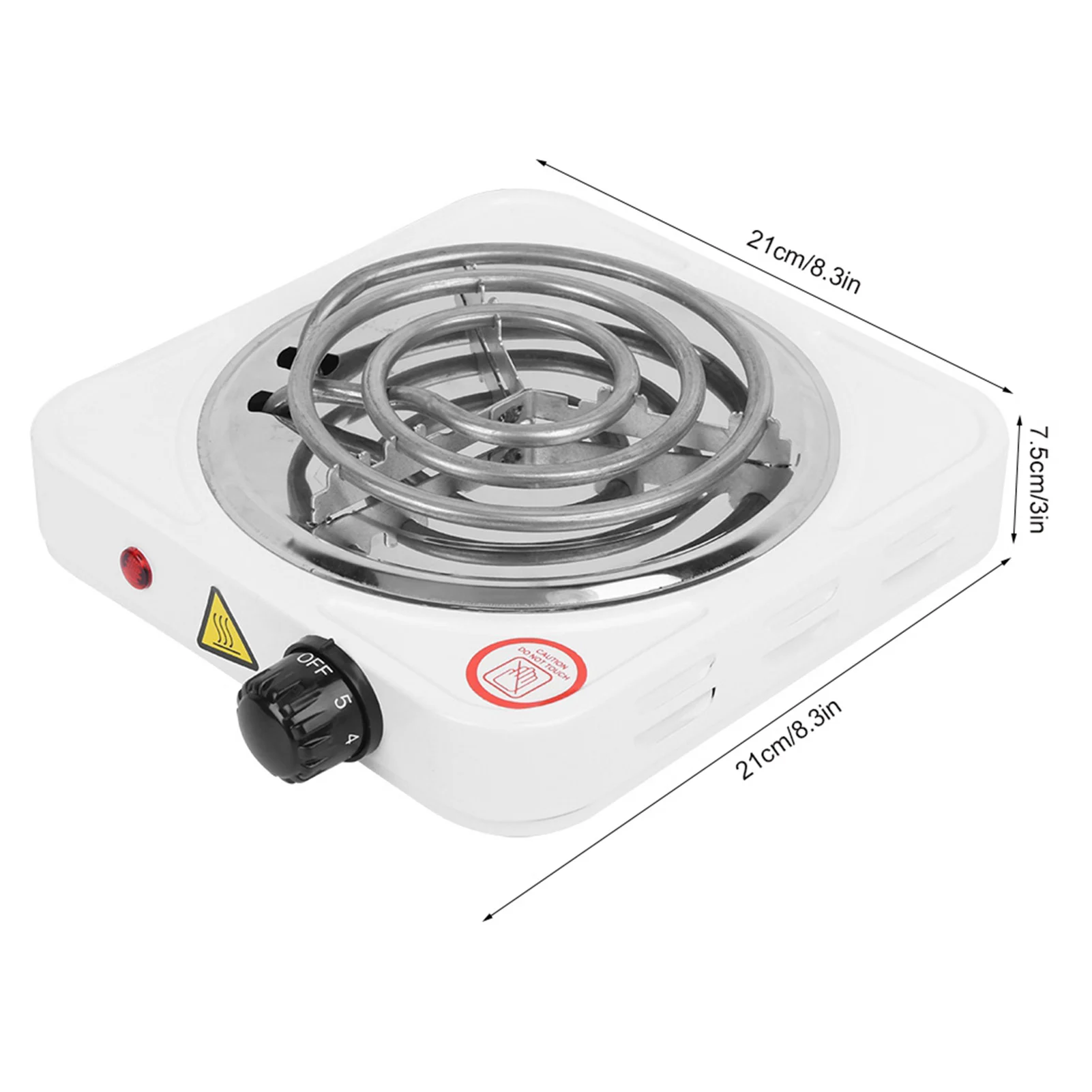 110V 1000W Single Tube Electric Stove Stainless Steel Home Electric Stove US Plug Portable Electric Heater Stove Kitchen Supply