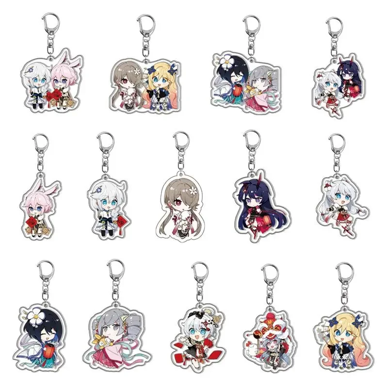 Honkai Impact 3 Elysia Keychain Anime Game Accessories Backpack Cosplay Pendant Prop Badge Gift