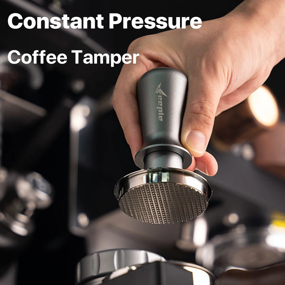 Constant Pressure Coffee Tamper, Espresso Distributor, Stainless Steel, 30lbs Force, Powder Press, Thread Base Hammer for 51mm,