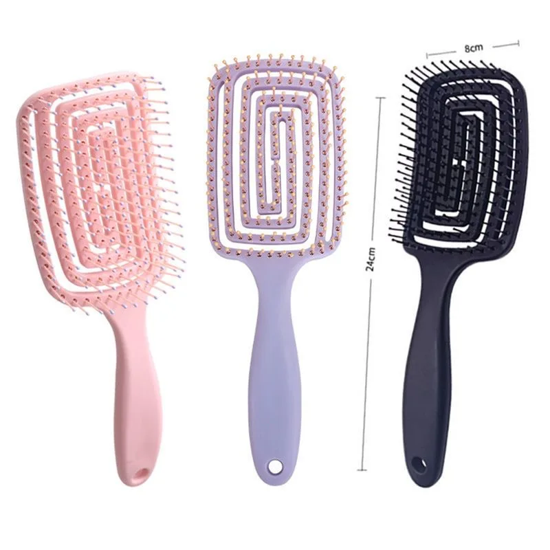 

1PCS tangled hair brush, dual-purpose dry and wet, women's bent hair brush, long, thick, thin, and curly, for daily hair care