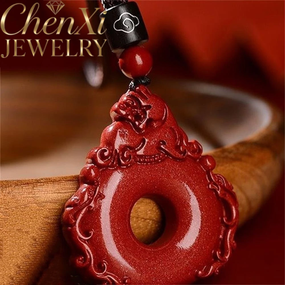 

High-End Innabar Pixiu Safe Buckle Pendant Luxury Quality Fashion Fine Jewelry Exquisite Amulets And Mascots Elegant Popular