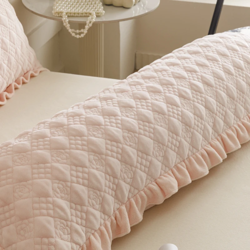 Bonenjoy Soft Velvet Pillowcase Thicken Pillow Cover 48x120/48x150/48x180cm Pillowslip Home Cushion Covers Warm Pillowsham