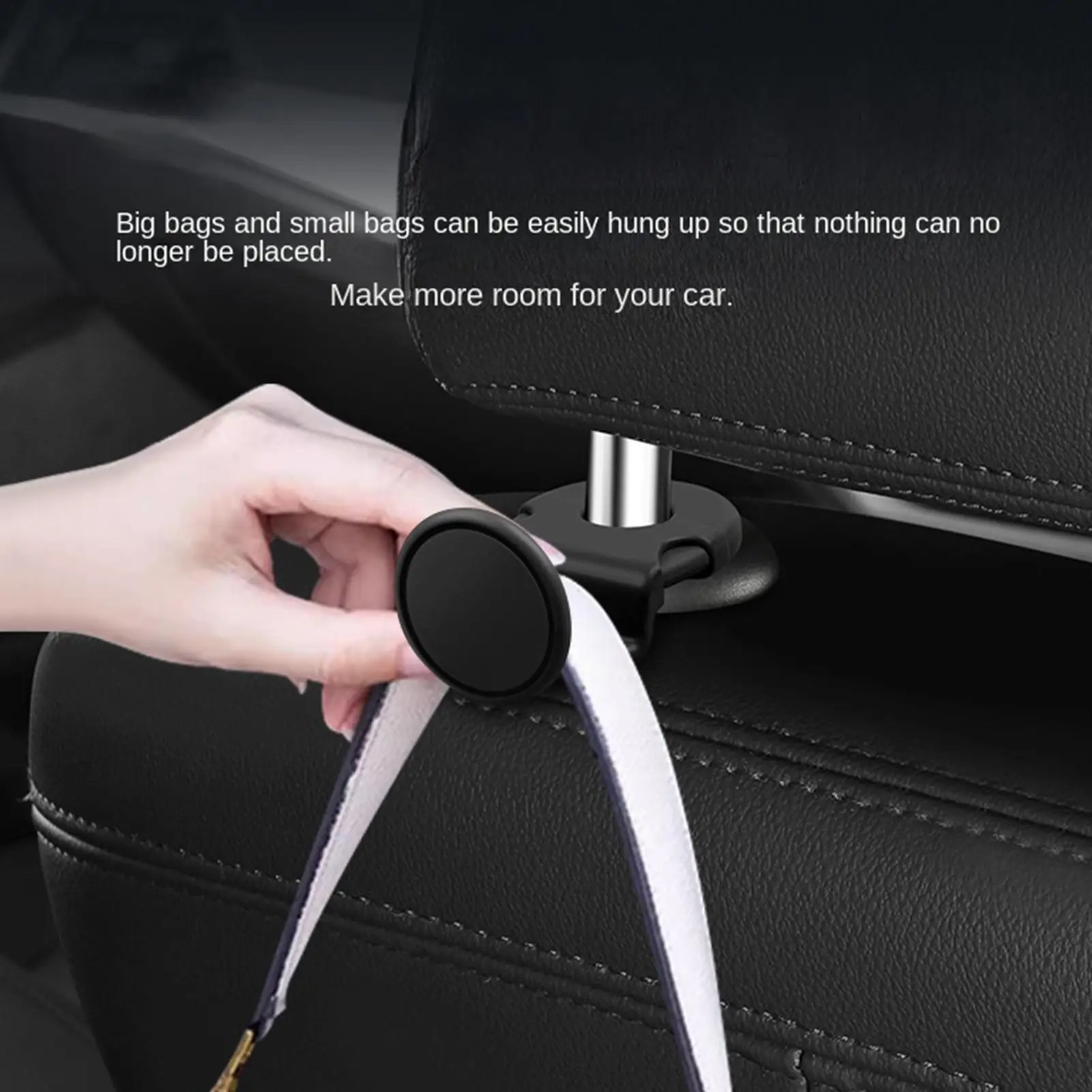 Headrest Hooks For Car Folding Universal Anti-Slip Organizer Car Headrest Hanger For Travel Road Trip Commute Business Outdoor - view 5