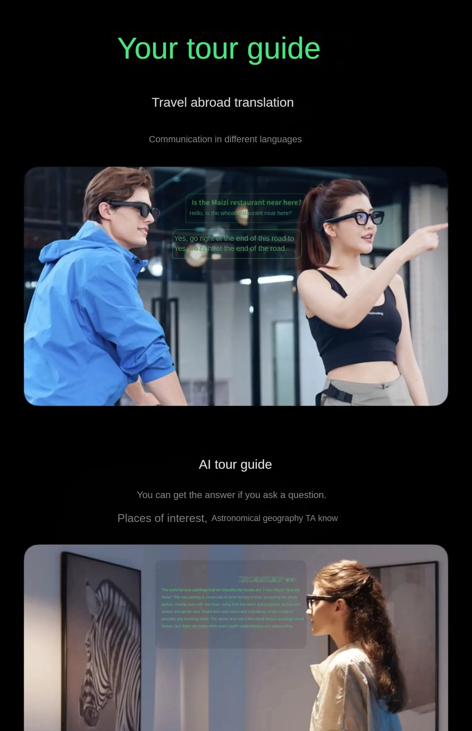 INMO Go Smart AR Glasses Real Wireless Ultra Light AI Assistant Translator Glasses for Music/Call/Translator/Prompter/Navigation