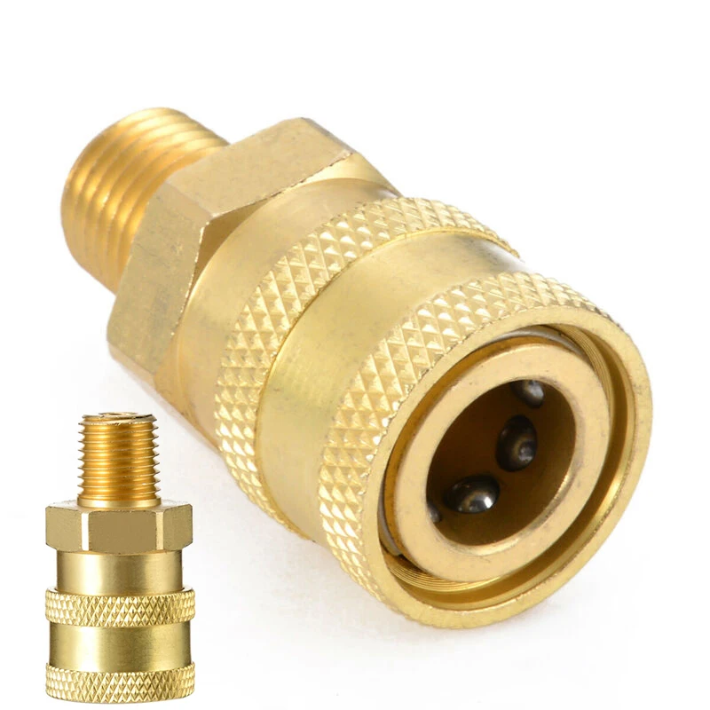 

45mm Length​ Brass Quick Coupler Adapter Connector Converter Part Replacement Tool Washer 1/4" Male (MNPT) 4000 psi