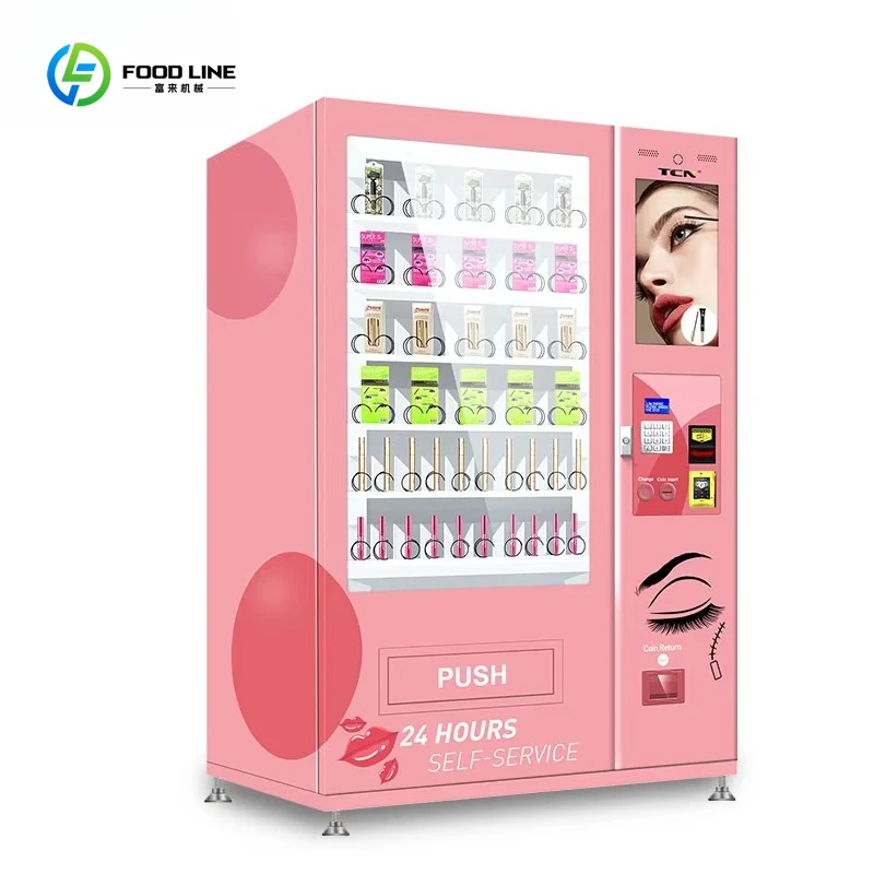 핫세일 맞춤 디자인 헤어 래쉬 자판기 메이크업 도구 LED 스크린 포함