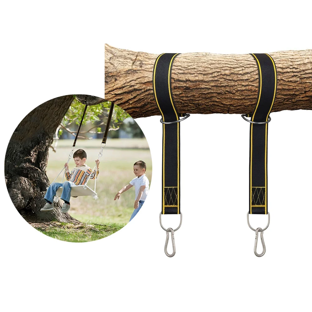 

2Pcs Heavy Duty Hammock Straps 5x150cm High Load Capacity Nylon Tree Hanging Straps for Camping Outdoor Emergency Use