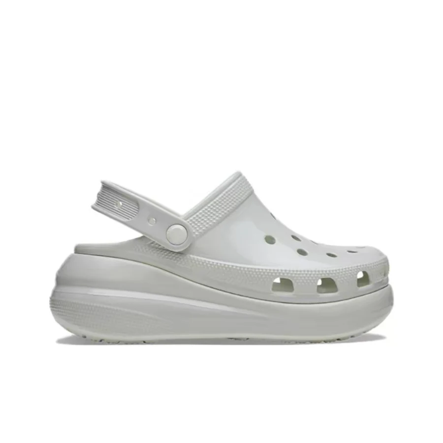 Crocs Classic Crush Clog Unisex Clogs – Off-White, Highly Breathable, Versatile Wear, Soft & Comfortable 209285-1FT