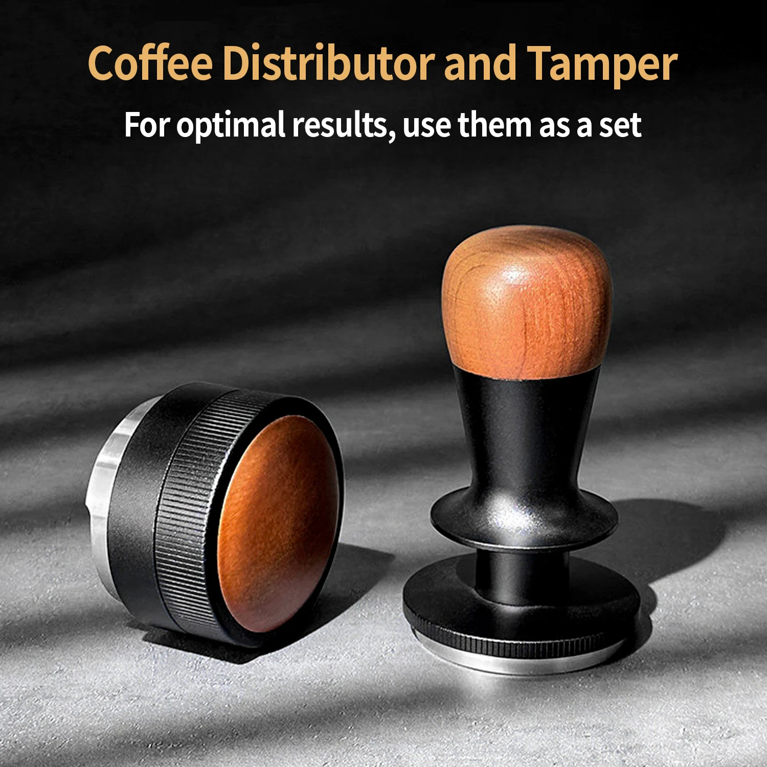 OANKR 51/53/58mm Espresso Accessories Kit, Self-Gravity Distributor, 30lb Spring Loaded Calibrated Tamper for Barista Home Use