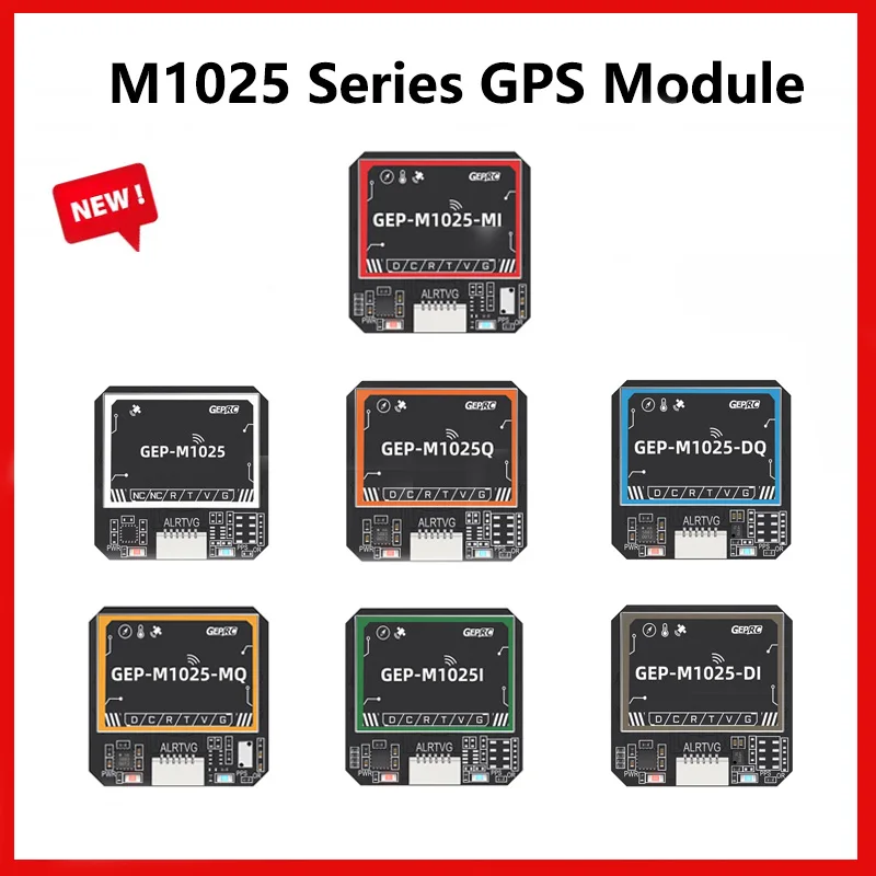 GEPRC GEP-M1025 Series GPS Module GPS BDS Galileo QZSS SBAS Built-in Flash Chip Support Microphone RC FPV Racing Drone