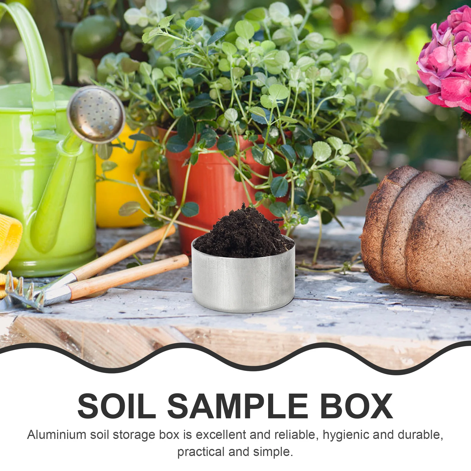 

9pcs Sampling Boxes Round Metal Cans Silver Aluminum Soil Collection Jars Laboratory Sample Containers Storage