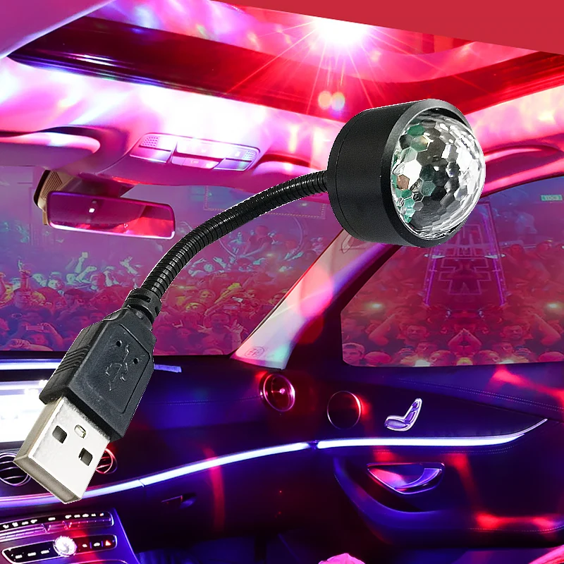 Usb Rgb Led Sfeer Lamp Auto Voice Control Sfeer Licht Auto Verlichting Auto Decoratie Sfeer Verlichting Voor 'S Nachts Rijden