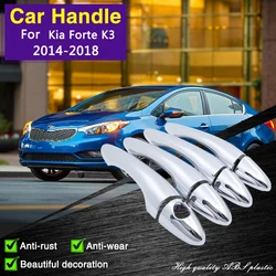 para Kia Forte K3 Cerato YD 2014 2015 2016 2017 2018 Chrome manija de la puerta de la cubierta de los accesorios del coche pegatinas de captura de estilo a prueba de herrumbre de plástico ABS