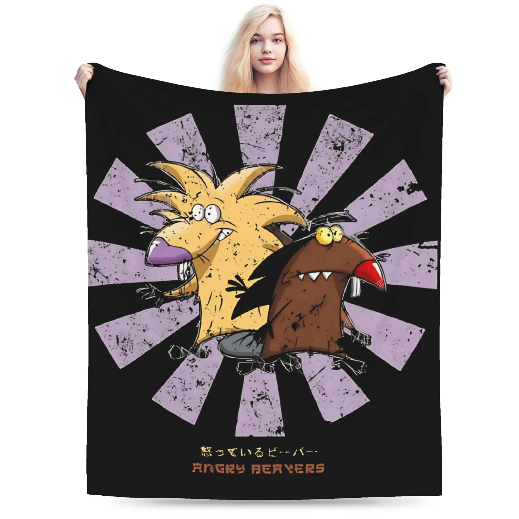 Angry Beavers Daggett & Norbert Feverish  Blankets Ultra-Soft Flannel Novelty Gifts  Throw Blanket Bedspread
