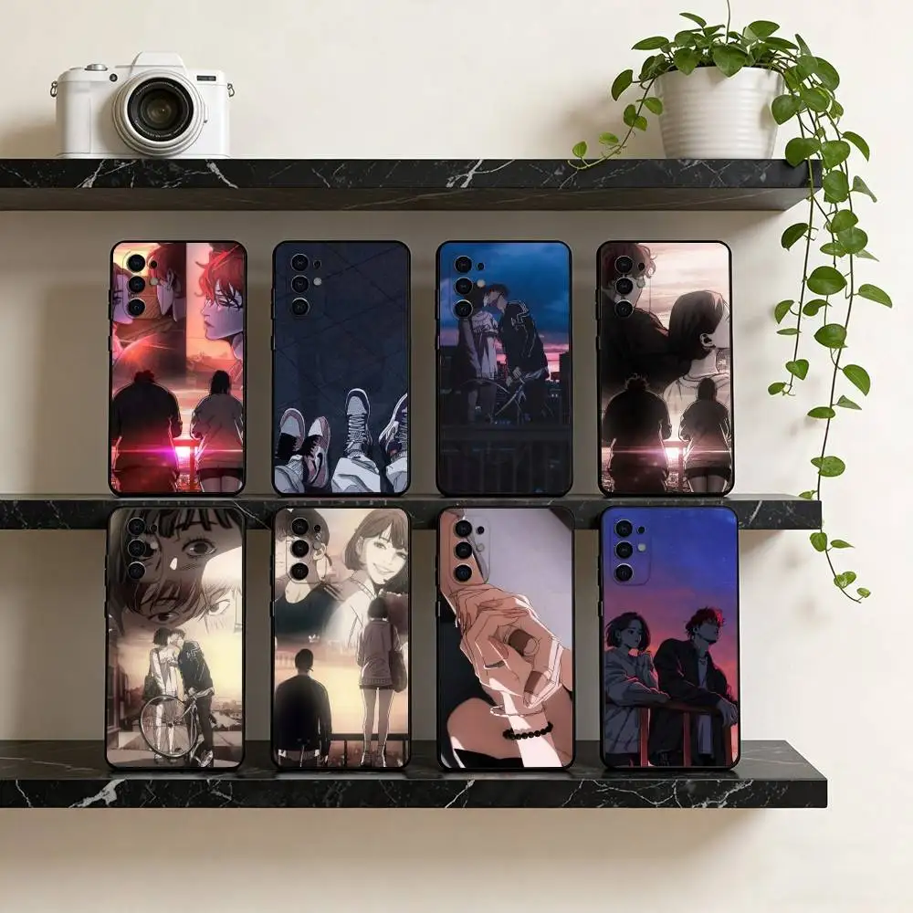 Manhwa  Phone Case For Samsung S25,S24,S21,S22,S23,S30,Ultra,S20,Plus,Fe,Soft Silicone Black Cover