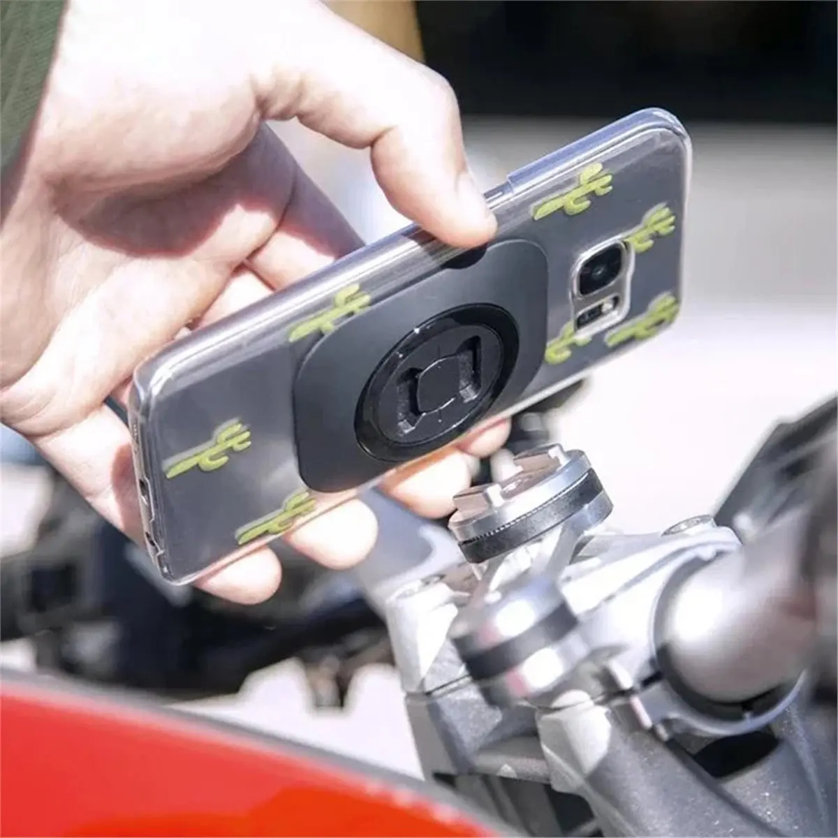 SWXF Universal Phone Adapter for Motorcycle Car Bicycle Connect Mobile Phone Adhesive Interface Quick Mount Stickers