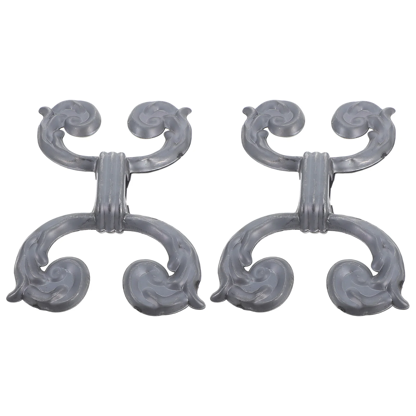 

2 Pcs Cast Iron Gate Ornaments Charms Fence Decoration Garden Decorations Accessory