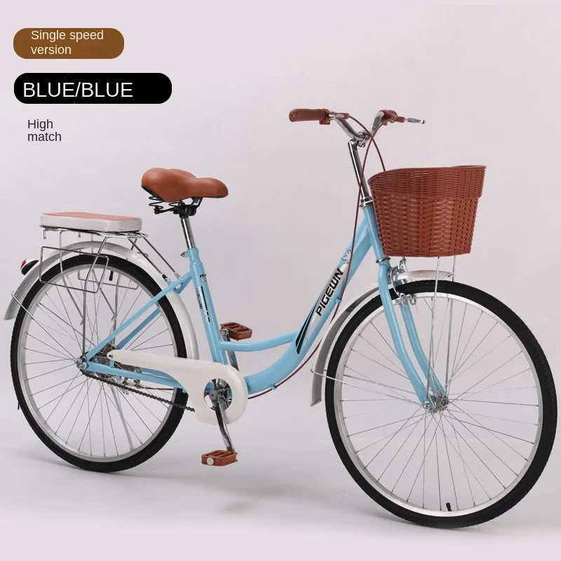 Grylls Vintage Single Speed Bike for Men and Women Lightweight Commuter for Adults Wheel Bike Happy Baby 24 \