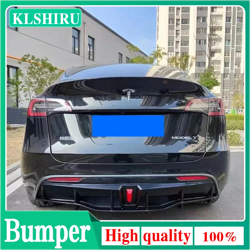 

For 2016 -2023 Tesla Model Y/ Model 3 Rear Bumper Diffuser Splitter Spoiler Lip Bodykit Black Carbon Tuning Accessories Part