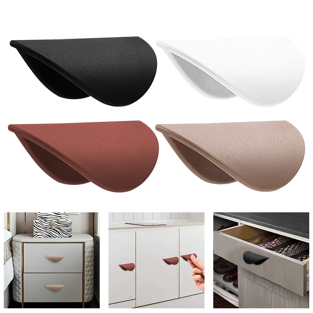 Self-Adhesive Seamless Door Handle Round Sticky Handle For Cupboards Drawers Wardrobe Handle Without Punching Cabinet Knobs Pull