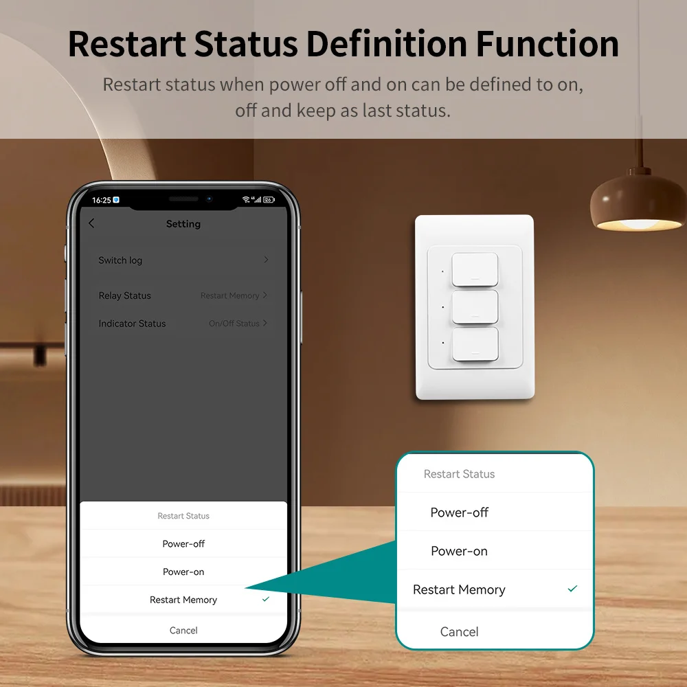 Tuya WIFI Smart Wall Light Switch US Push Button Interruptor Switches 110-240V Physical Lamp Switch Neutral Wire Optional