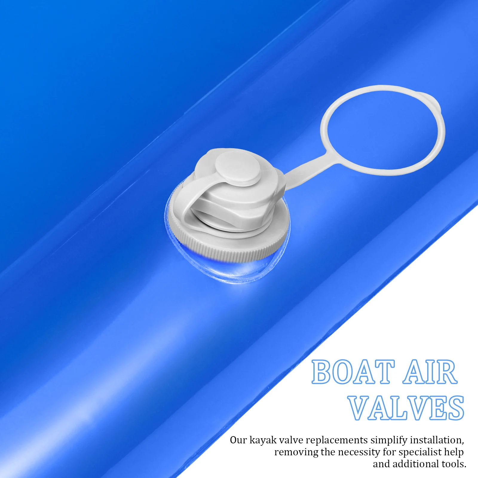 

2pcs Boat Air Valves Spiral Plastic Replacement White Universal Fit Leak Proof Quick Inflate Deflate Sturdy for Inflatable Boats