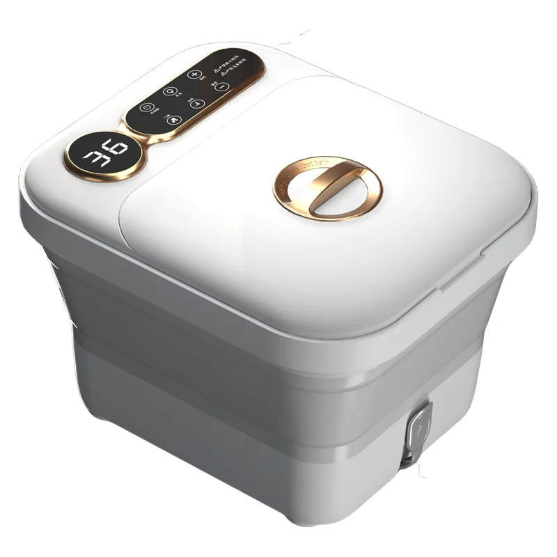 Automatic Folding Electric Foot Spa Bath with Red Light Therapy And Detachable Roller Heated Foot Massager