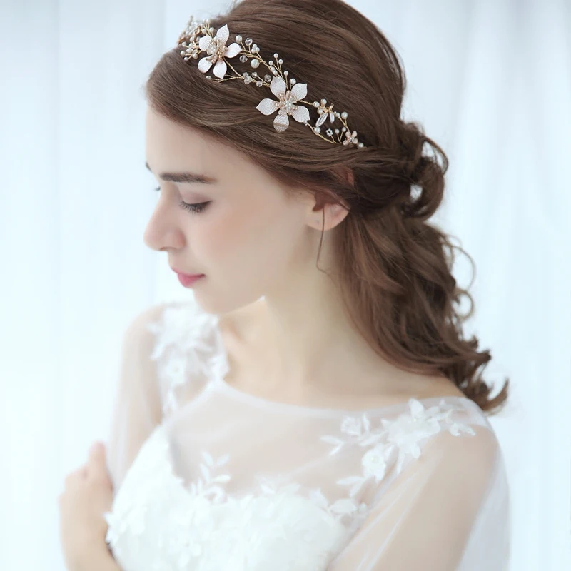 2023 New Vintage Gold Wedding Dinner Headpiece Bride Crown Wedding Headwear