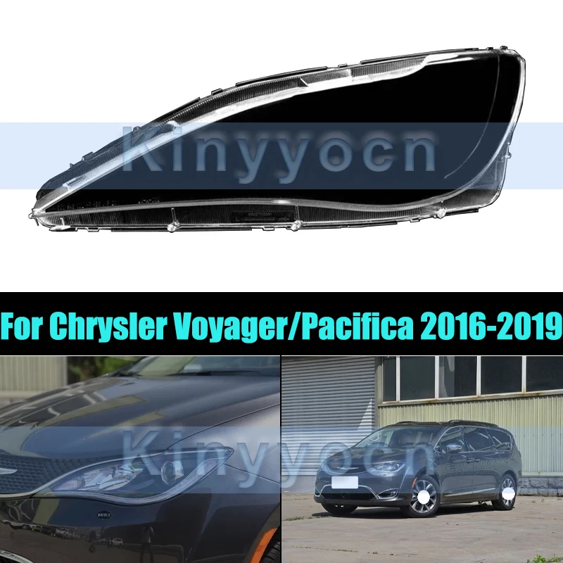 

Front Headlight Glass Cover For Chrysler Voyager/Pacifica 2016-2019 Front Headlight Shell Headlamp Transparent Cover Lens