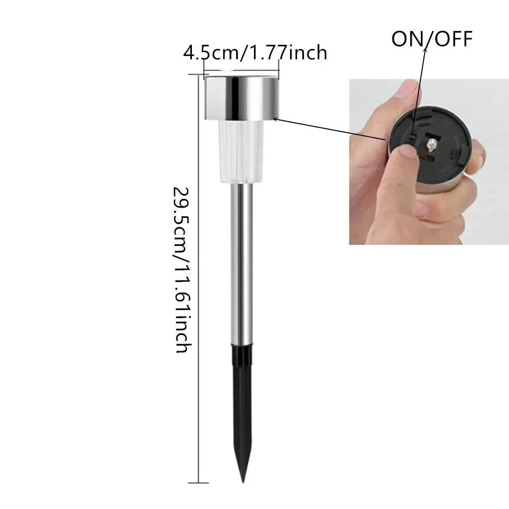 10 قطعة أضواء الشمسية في الهواء الطلق مصابيح حديقة تعمل بالطاقة الشمسية مصباح فانوس إضاءة المناظر الطبيعية مسار ساحة الحديقة حديقة الديكور