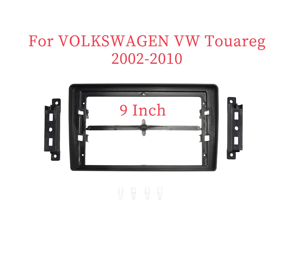 Panel de Radio Fascia para coche, placa de bisel de consola de instalación Facia, 9 pulgadas, para VOLKSWAGEN VW Touareg 2002-2010
