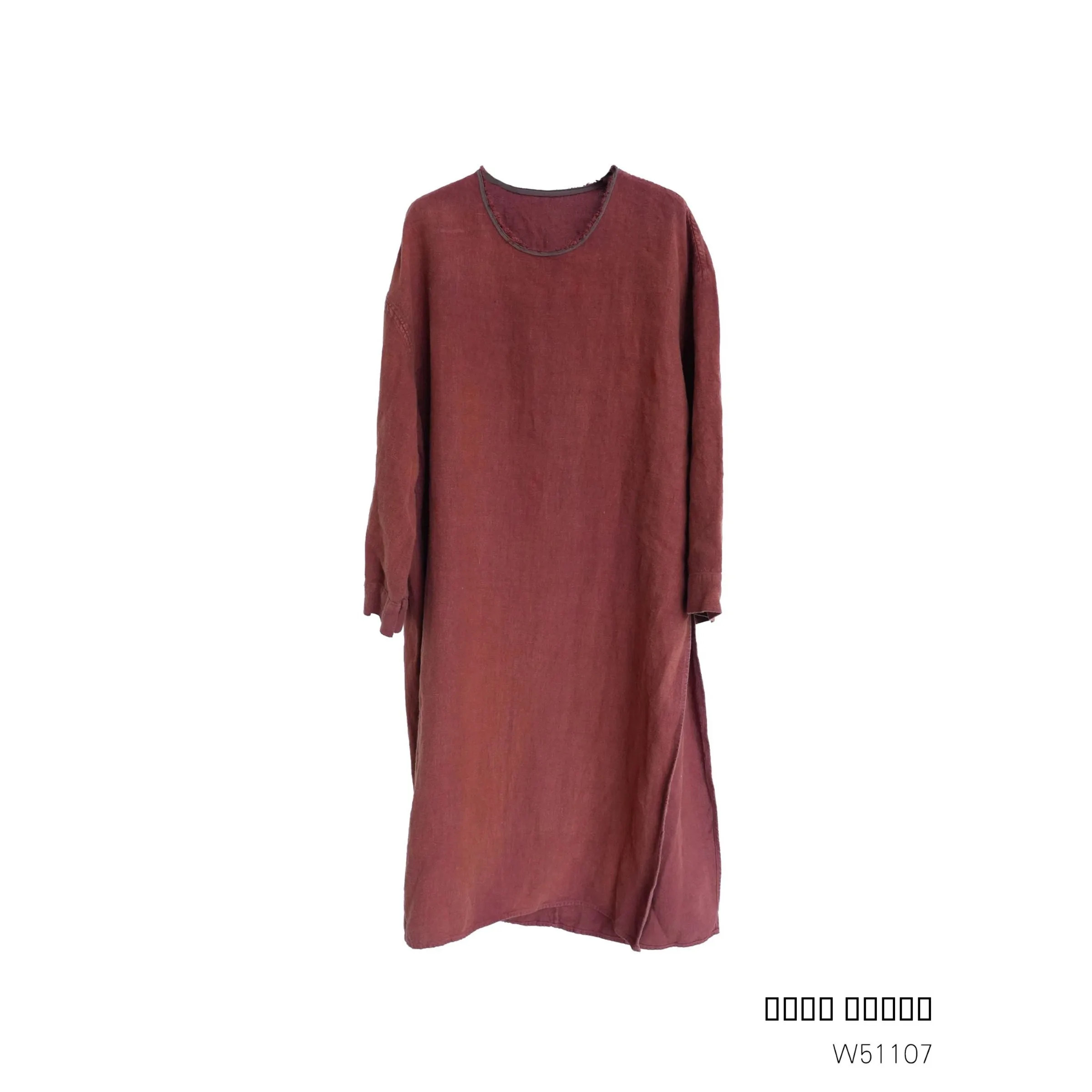 

Ji Jian Women's Linen Long Sve Hooded Robe Side Slit Casual Sle Spring Faion Mid-Length T-irt round Ne 00% Linen