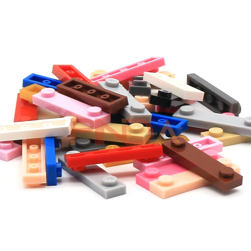 20 Stück MOC Teile Bausteine Platte 92593 Modifiziert 1x4 mit 2 Bolzen ohne Nut DIY Spielzeug Kinder Geburtstagsgeschenke