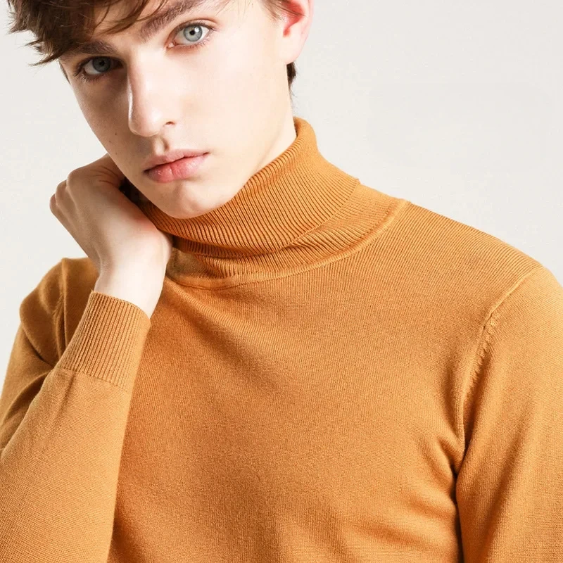 メンズ長袖タートルネックセーター,ニットセーター,単色,カジュアル,ラージサイズ,秋冬