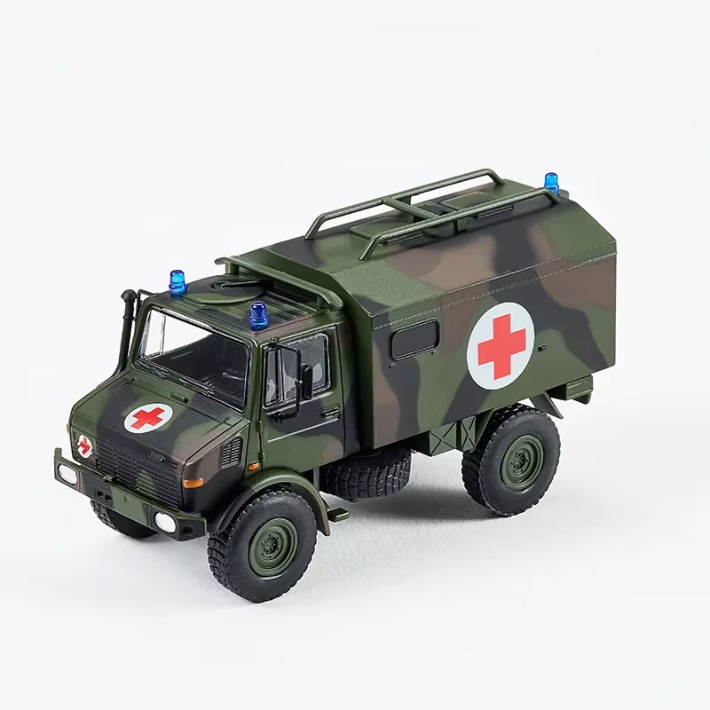 MASSDI 1:64 Scale U1300L U300L DLRG Ambulance + Truck With Free Roof Alloy Car Model Holiday Gifts Toys