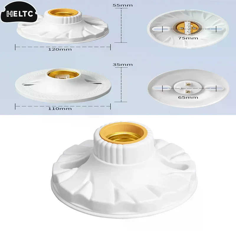 Flame Retardant E27 Lamp Holder Socket Ceiling Mounted Bakelite Porcelain BaseScrew Edison Bulb Socket For Home Project Use T3Y4