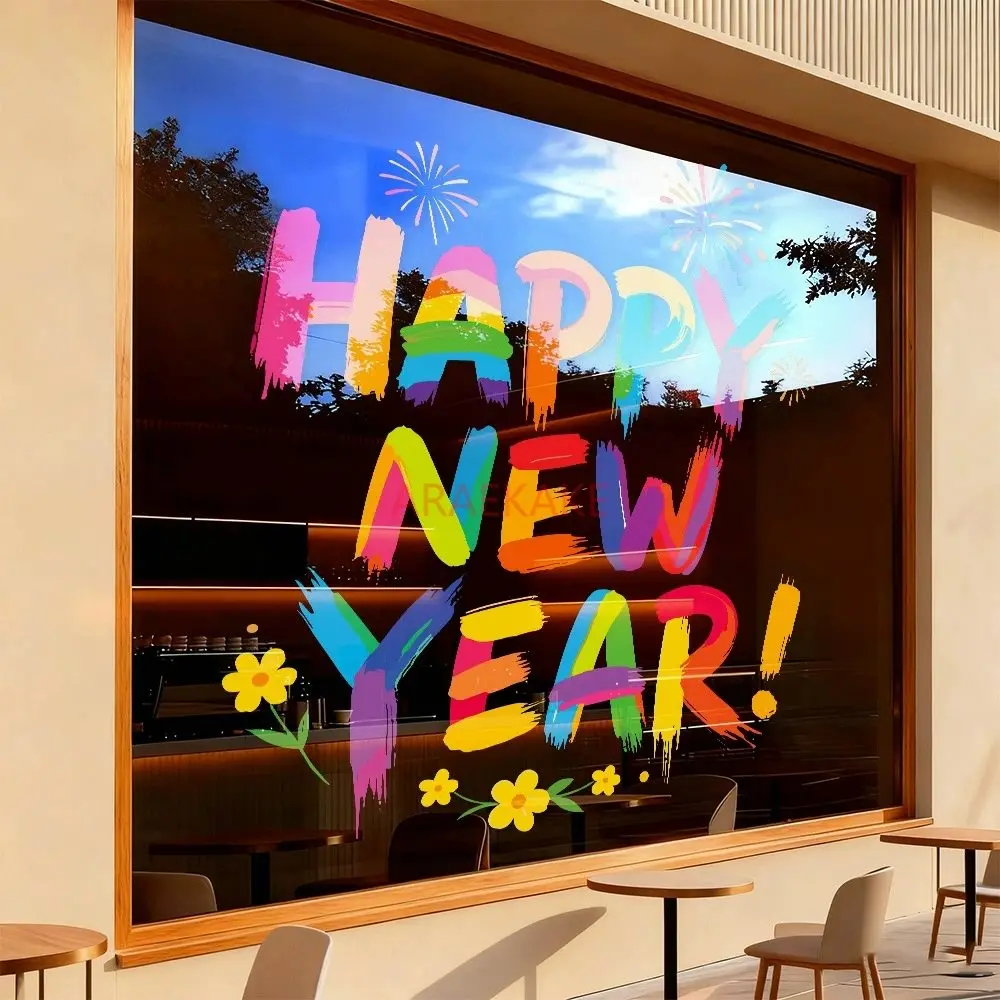 1pcs 2026 Year of the Horse New Year New Year Decoration Glass Stickers Spring Festival Decoration Door Stickers view 2