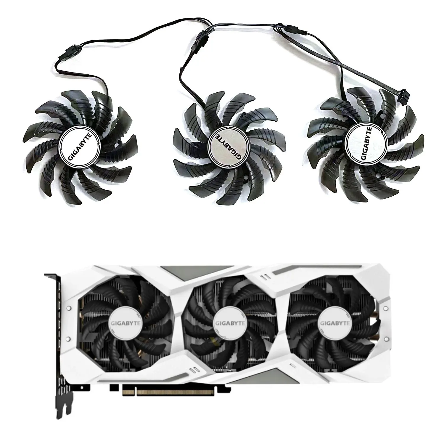 

Brand new 75MM 4PIN T128010SU RTX2060 2060S GPU fan for GIGABYTE GeForce RTX2060 2060S 2070 GAMING OC 3X white graphics card