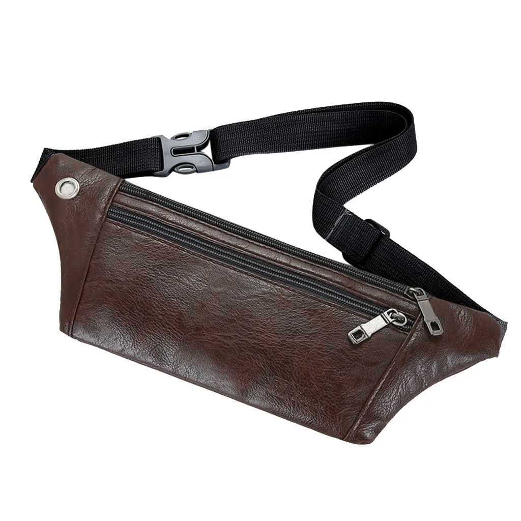 Men Waist Packs Chest Bag Messenger Bag Single Should Phone Leather Bags