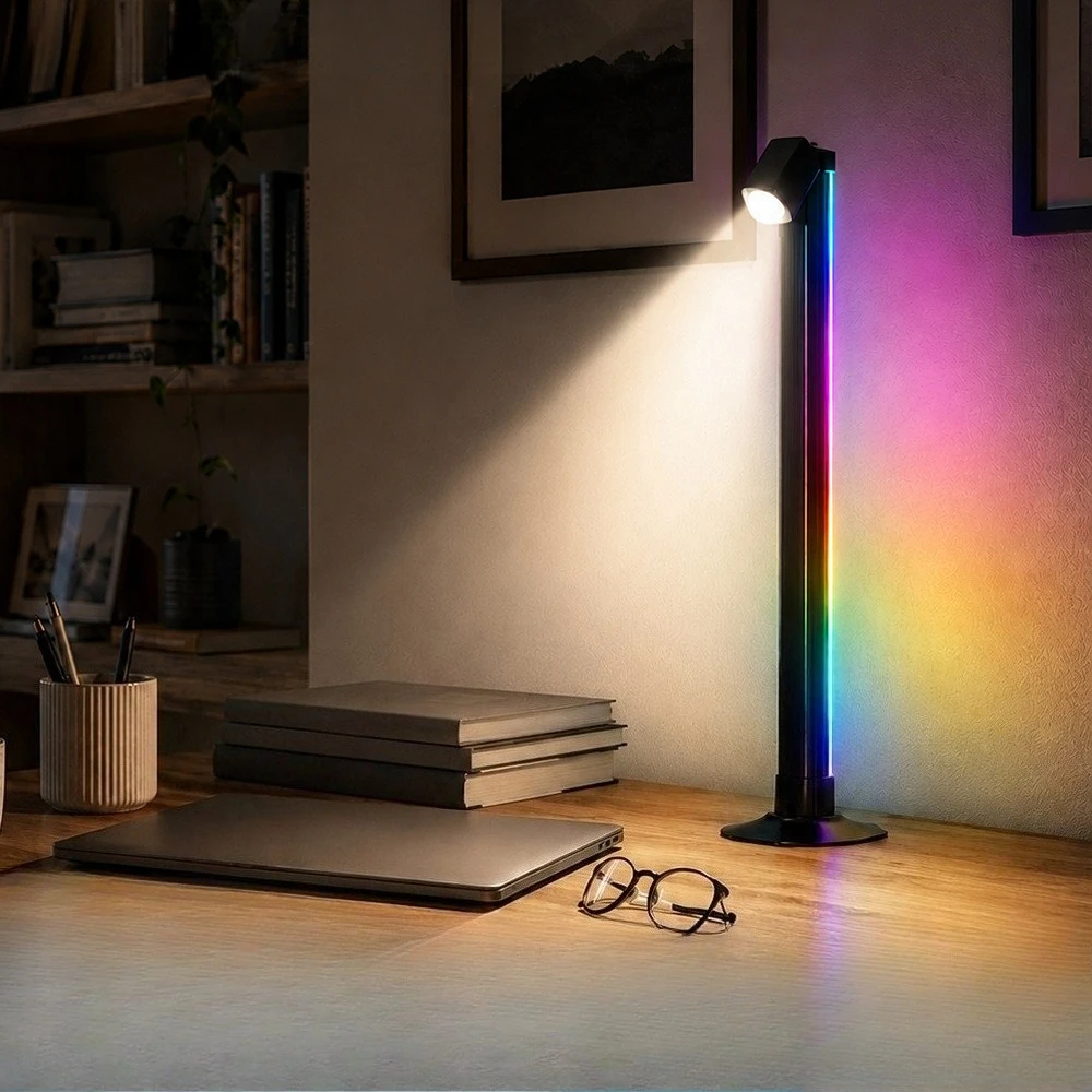 Smart Bluetooth Eye Care Reading Lamp Touch Adjustable Brightness & Color Desk Ambient Light For Dorm Bedroom