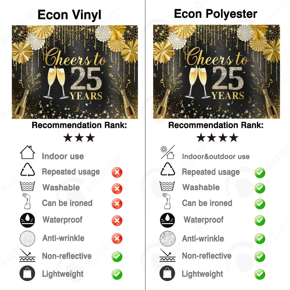 Allenjoy-telón de fondo con brillo dorado para cumpleaños, cartel decorativo para fotomatón, celebración de 25 años, abanico de papel, boda, aniversario, fiesta