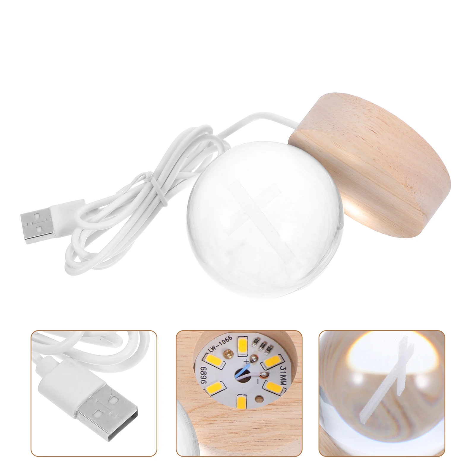 

60mm Crystal Ball Night Light Luxurious Present Box for Home Decor and Relaxation Crystal Decorations for Home