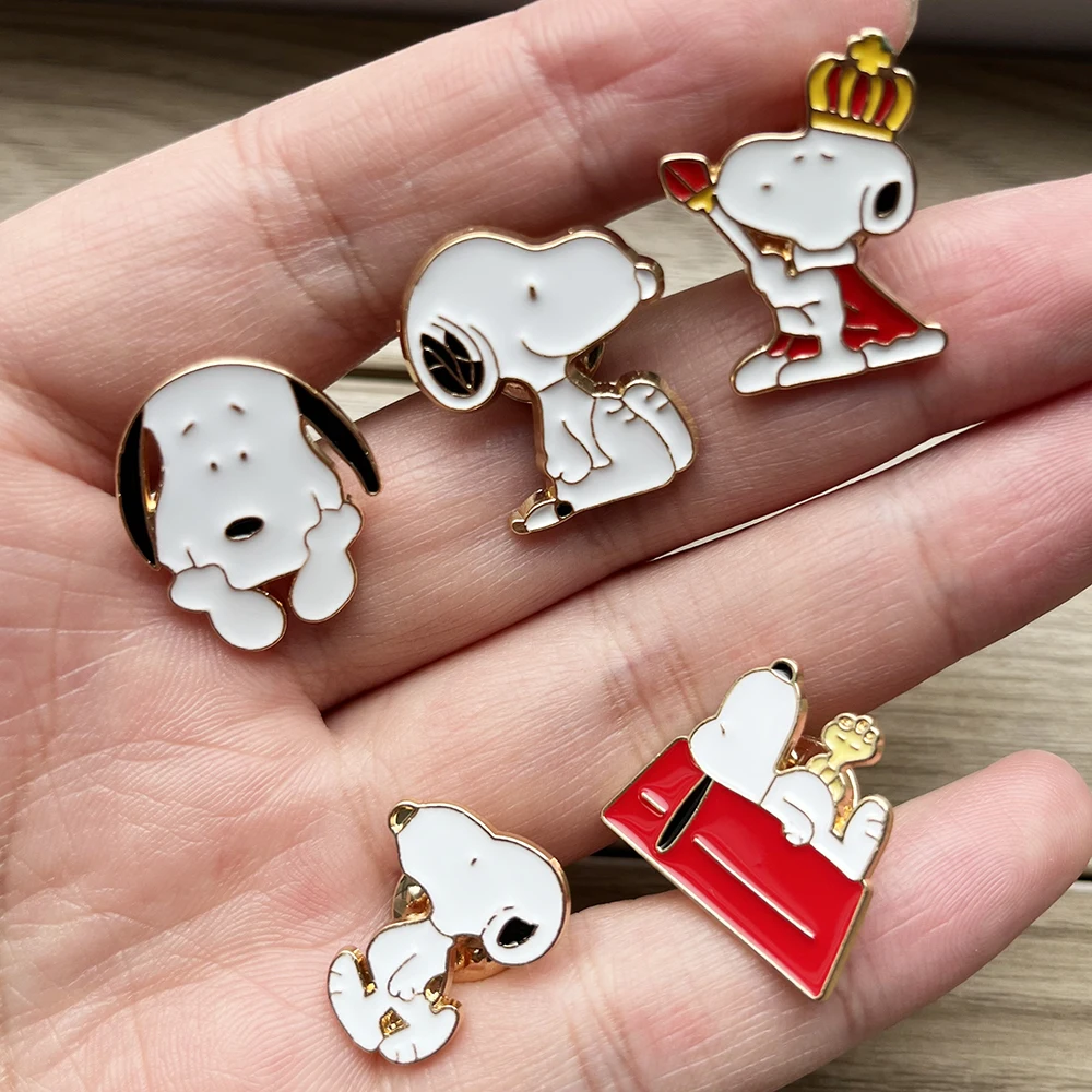 5 Pcs Cute Dog Enam…