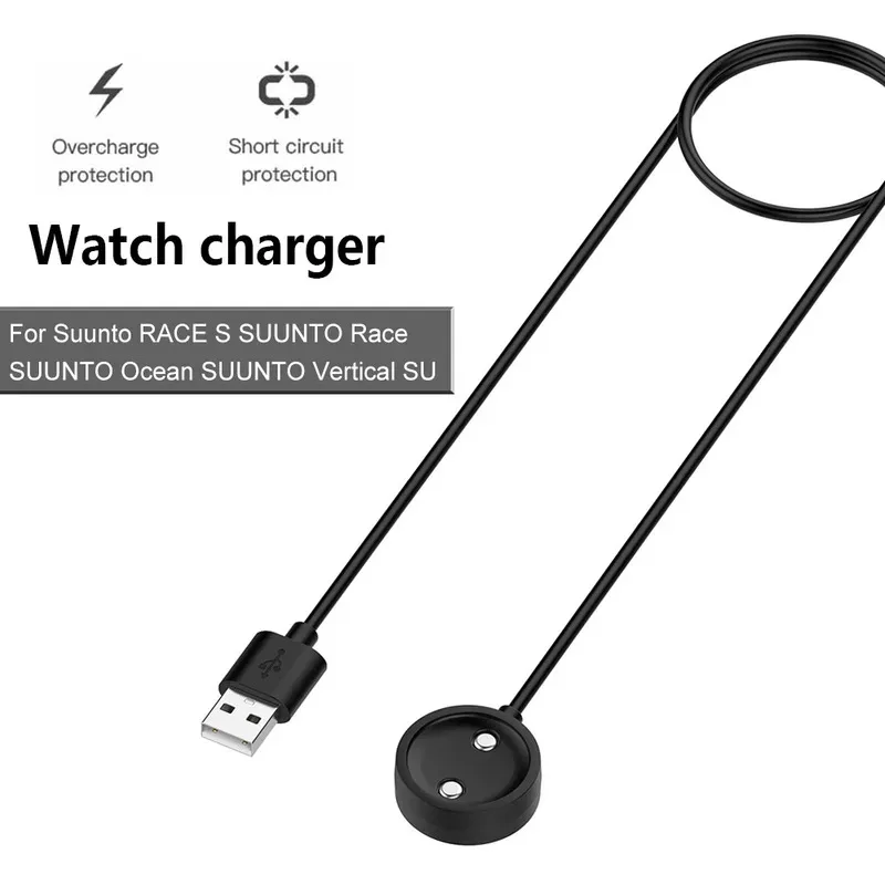 

Magnetic USB Charging Cable 2 PIN Charger Adapter Power Cord Smart Watch Charger Cable for Suunto 9 Peak Pro/Vertical/Ocean/Race