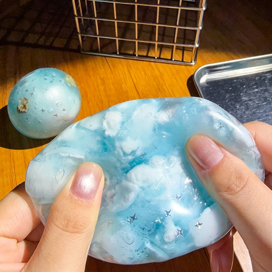 1-2PCS Ocean Seashell Crispy Squishy Ball Cracking Crunchy Shatter Stress Ball ASMR Satisfying Pop Sound Stress Relief Toy