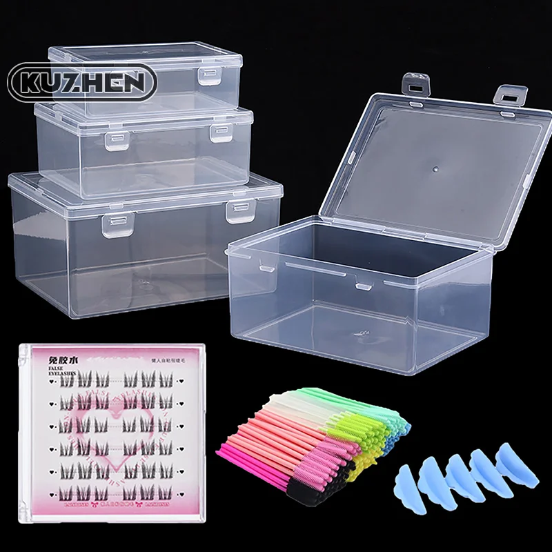 1Pc False Eyelash Storage Box For Eyelash Extension Tool Organizer Lash Accessories Cosmetic Makeup Tools Storage Box