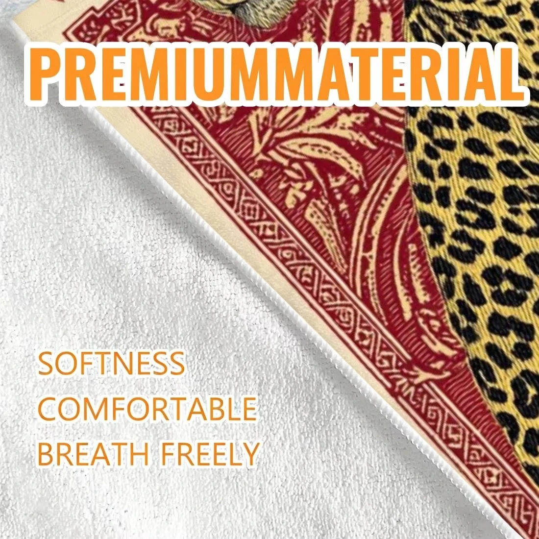 Leopard Queen Playing Card Beach Towel Quick Dry Microfibre_voghion.com