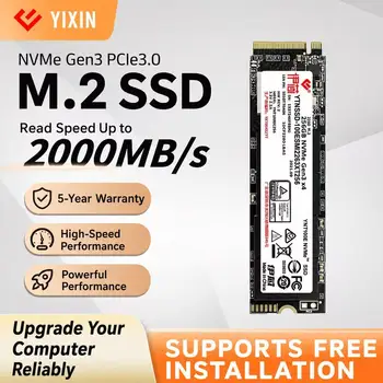 YIXIN SSD M.2 NVME 256GB 512GB M2 SSD 1TB 2TB SSD M.2  PCIe 3.0 Internal Solid State Drive For Laptop Desktop Game Console